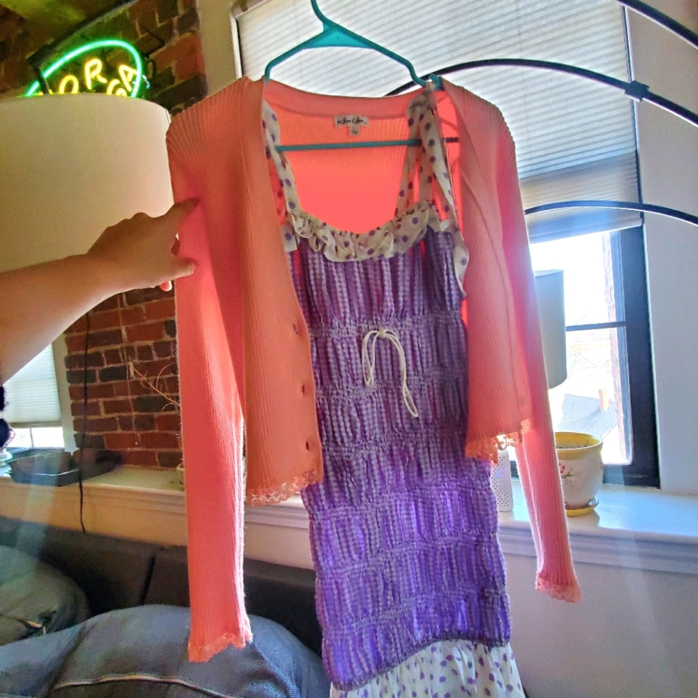 For LoveandLemons salmon pink cardigan